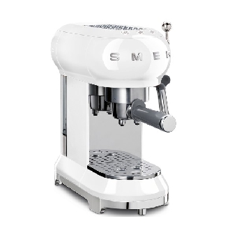 SMEG เครื่องชงกาแฟ ดีไซน์ 50’s Style สีขาว รุ่น ECF01WHEU