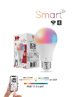 HI-TEK หลอด LED SMART BULB 9W RGB เปลี่ยนแสงได้ WIFI+BT