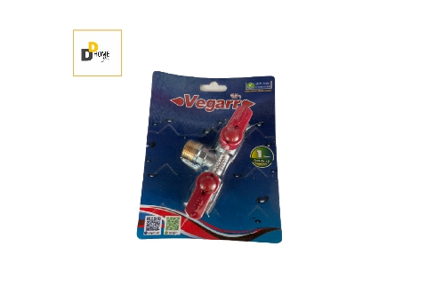 VEGARR บอลวาล์ว 3 ทาง 2 หัวบิด ผ/ผ/ผ ทองเหลืองเกลียว  VIZ353W ขนาด 1/2(4หุน)