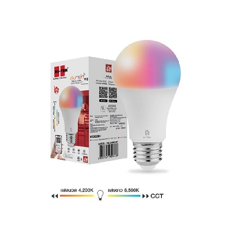 หลอด LED HI-TEK SMART WIFI 9 วัตต์ E27 DAYLIGHT/RGB เปลี่ยนแสงได้ WIFI+BT - แสงขาว/แสงเหลือง/แสงคูลไวท์