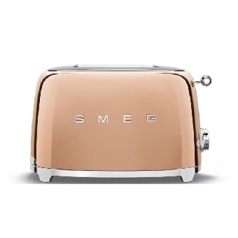 SMEG เครื่องปิ้งขนมปัง 2×2 ดีไซน์ 50’s Style สีโรสโกลด์ รุ่น TSF01RGEU