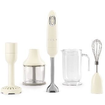 SMEG เครื่องปั่นอาหารมือถือ ดีไซน์ 50’s Style สีครีม รุ่น HBF02CREU