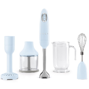 SMEG เครื่องปั่นอาหารมือถือ ดีไซน์ 50’s Style สีฟ้าพาสเทล รุ่น HBF02PBEU