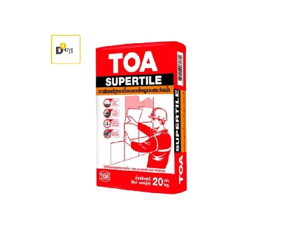 ปูนกาวทีโอเอ ซุปเปอร์ไทล์ TOA SuperTile ถุง 20กก. สำหรับปูกระเบื้องใหญ่และสระน้ำ