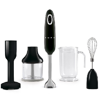 SMEG เครื่องปั่นอาหารมือถือ ดีไซน์ 50’s Style สีดำ รุ่น HBF02BLEU