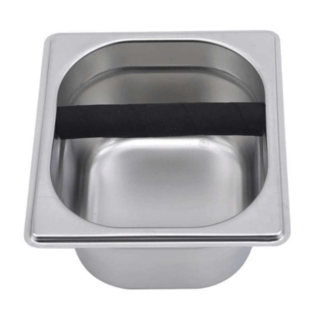 ถังเคาะกากกาแฟสแตนเลส ทรงสี่เหลี่ยม ETZEL ขนาด 10 ซม.