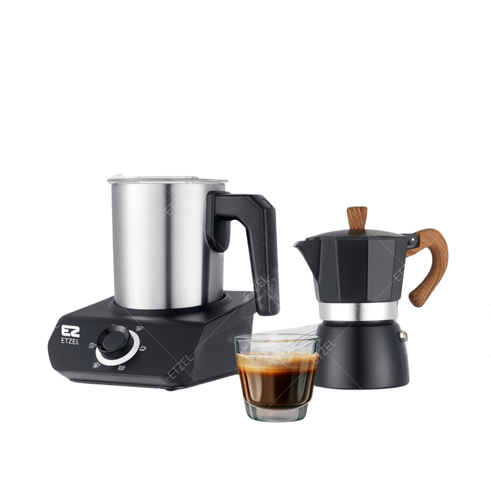 เครื่องทำฟองนมอัตโนมัติ ETZEL รุ่น SN987 แบบ 5 in 1 พร้อมโมก้าพอท