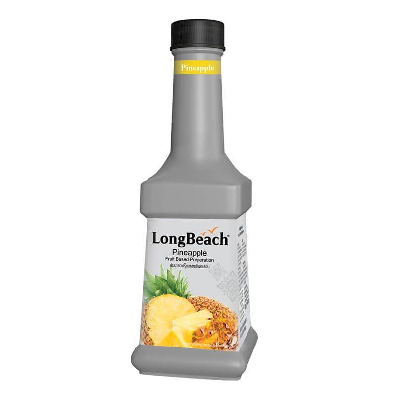 น้ำผลไม้ผสมเนื้อผลไม้ ลองบีช เพียวเร่ กลิ่น สัปปะรด 900 มล.
