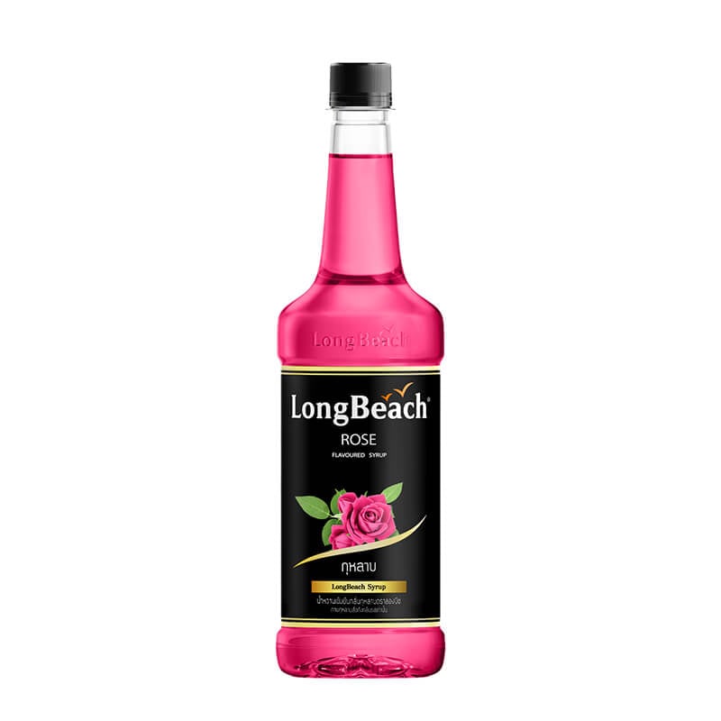 น้ำเชื่อม ลองบีช กลิ่น กุหลาบ ขนาด 740 มล.