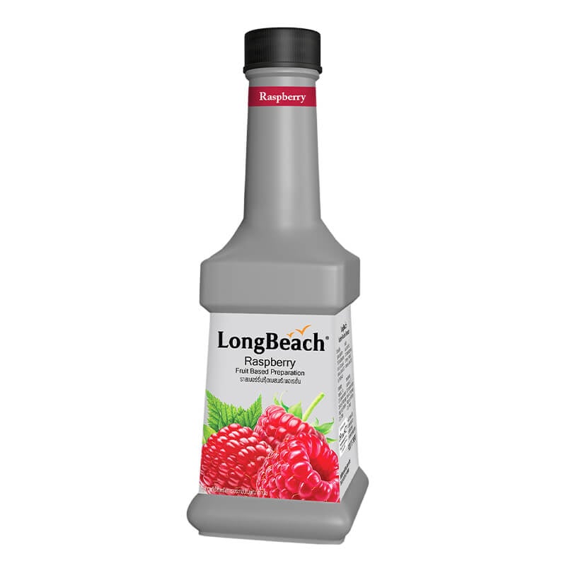 น้ำผลไม้ผสมเนื้อผลไม้ ลองบีช เพียวเร่ กลิ่น ราสเบอร์รี่ 900 มล.