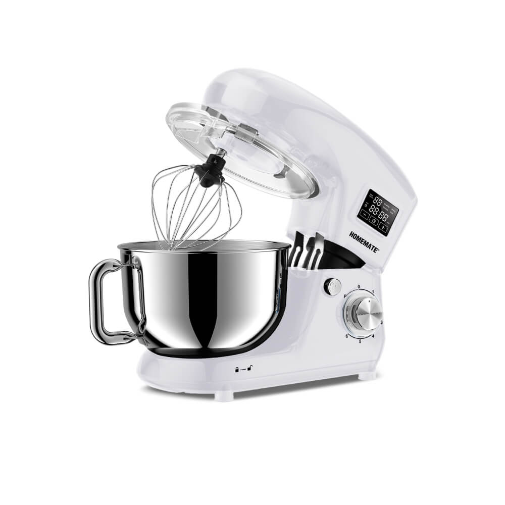 เครื่องผสมอาหาร หน้าจอดิจิทัล HOMEMATE (HOM-335122) 5 ลิตร สีขาว