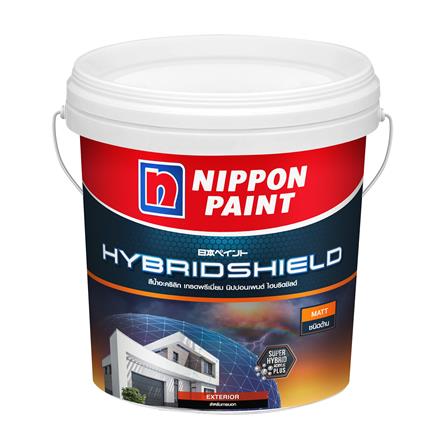 สีน้ำทาภายนอก ชนิดด้าน NIPPON PAINT HYBRIDSHIELD BASE B 2.5 แกลลอน