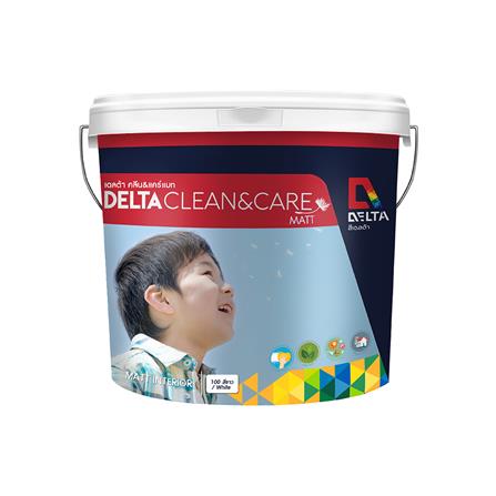 สีน้ำทาภายใน DELTA CLEAN&amp;CARE #00 BASE B ด้าน 2.5 แกลลอน