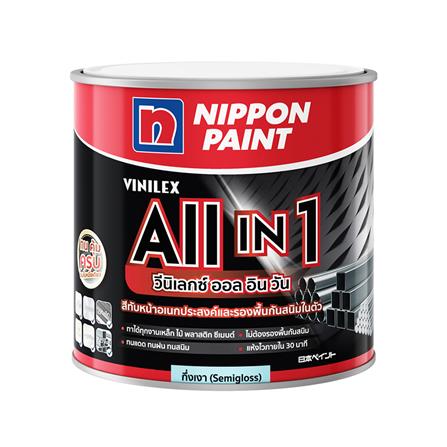 สีน้ำมัน NIPPON PAINT VINILEX ALL IN 1 #S910 สีน้ำตาล กึ่งเงา 1 แกลลอน