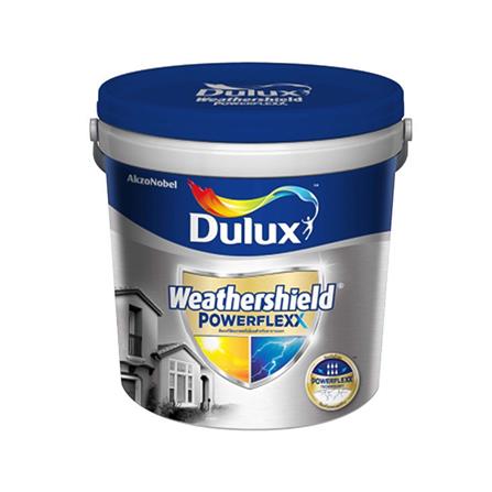 สีน้ำทาภายนอก DULUX WEATHERSHIELD POWERFLEXX BASE D สีขาว เนียน 9 ลิตร