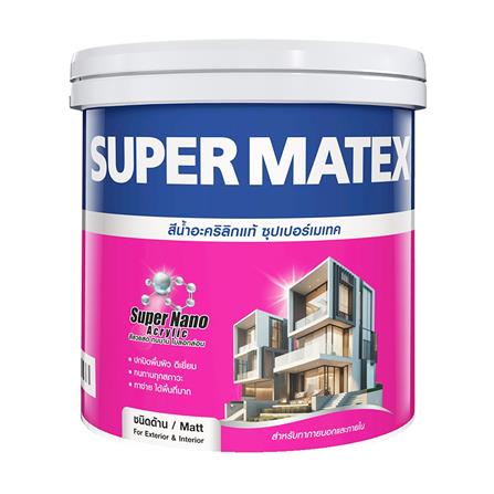 สีน้ำทาภายนอก ชนิดด้าน TOA SUPERMATEX ADVANCE BASE B สีขาว 1 แกลลอน