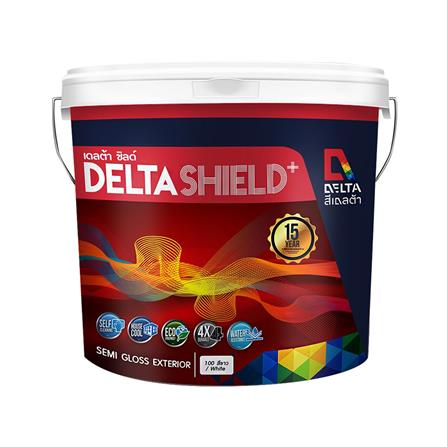 สีน้ำทาภายนอก DELTA DELTASHIELD PLUS BASE C กึ่งเงา 1 แกลลอน