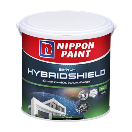 สีน้ำทาภายใน ชนิดด้าน NIPPON PAINT HYBRIDSHIELD BASE A สีขาว 1 แกลลอน