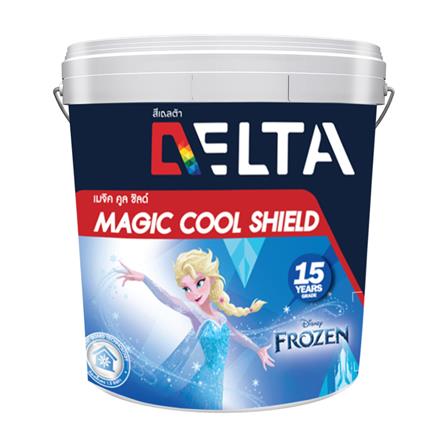 สีน้ำทาภายใน ชนิดกึ่งเงา DELTA MAGIC COOL SHIELD BASE A สีขาว 2.5 แกลลอน