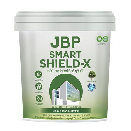 สีน้ำทาภายนอก ชนิดกึ่งเงา JBP SMART SHIELD-X 2IN1 BASE A สีขาว 2.5 แกลลอน
