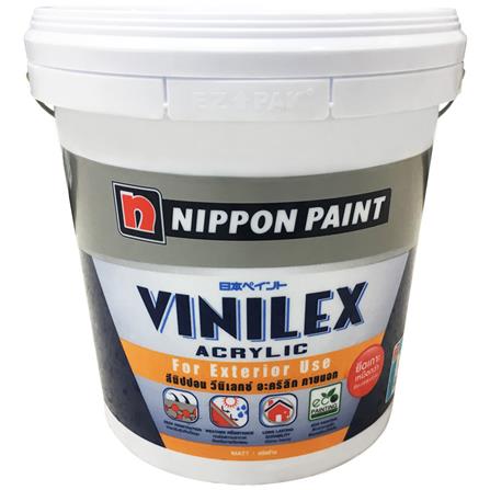 สีน้ำทาภายนอก ชนิดด้าน NIPPON PAINT VINILEX ACRYLIC BASE B สีขาว 2.5 แกลลอน