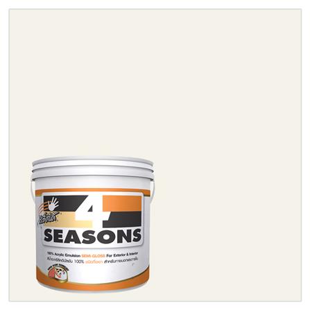 สีน้ำทาภายนอก TOA 4 SEASONS สีขาว #AG1000 กึ่งเงา 1 แกลลอน