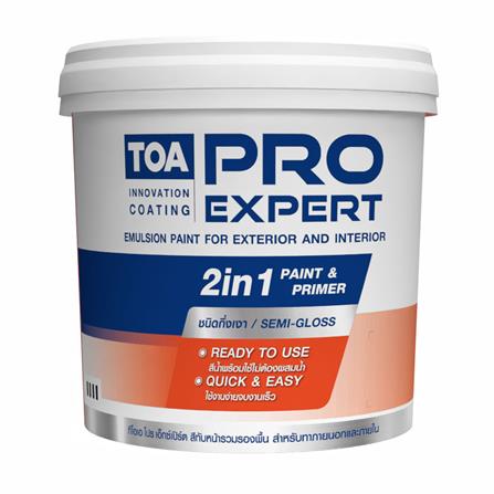 สีน้ำทาภายนอก ชนิดกึ่งเงา TOA PRO EXPERT BASE D สีขาว 9 ลิตร