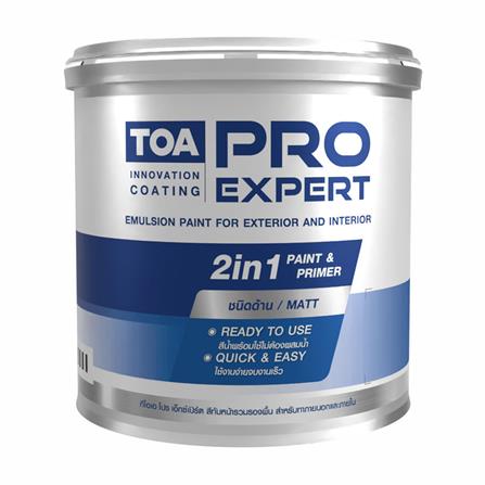 สีน้ำทาภายนอก ชนิดด้าน TOA PRO EXPERT BASE B สีขาว 1 แกลลอน