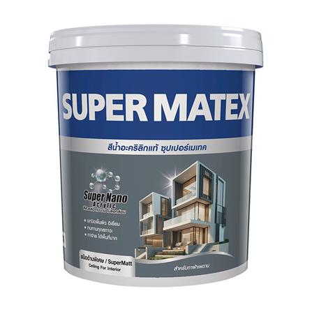 สีน้ำทาฝ้าเพดาน ชนิดด้านพิเศษ TOA SUPERMATEX M800 สีขาว 5 แกลลอน