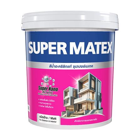 สีน้ำทาภายนอก ชนิดด้าน TOA SUPERMATEX SM100 สีขาว 5 แกลลอน