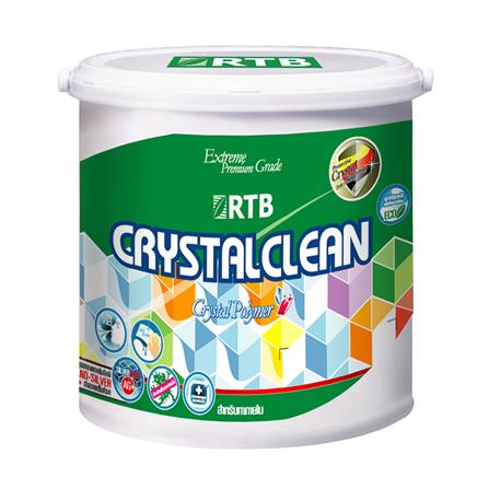 สีน้ำทาภายใน ชนิดกึ่งเงา RTB CRYSTAL CLEAN BASE A สีขาว 2.5 แกลลอน