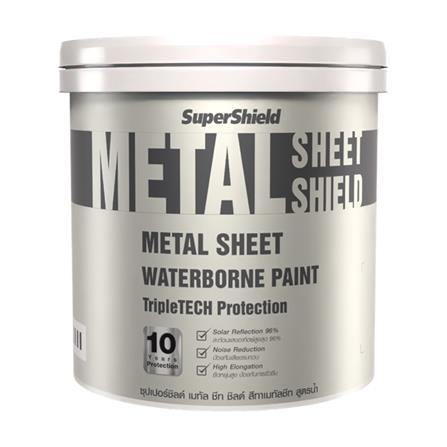 สีน้ำทาหลังคา ชนิดเนียน TOA SUPERSHIELD METAL SHEET MS 100 สีขาว 1 แกลลอน