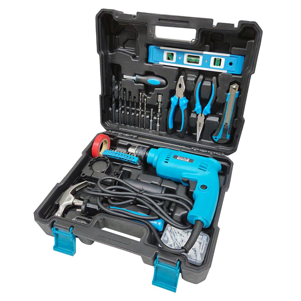 ชุดสว่านกระแทก พร้อมอุปกรณ์ MATALL PRO T-80BS 13 มม. 500 วัตต์