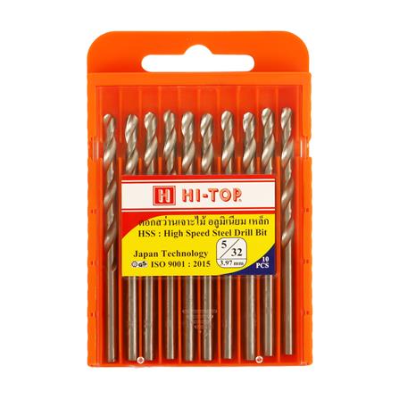 ดอกสว่าน HI-TOP HSS 5/32 4 มม. แพ็ก 10 ชิ้น