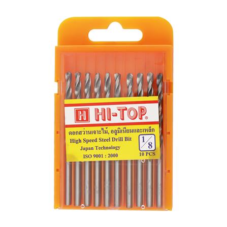 ดอกเจาะไม้ HI-TOP 1/8 3.2 มม. แพ็ก 10 ชิ้น