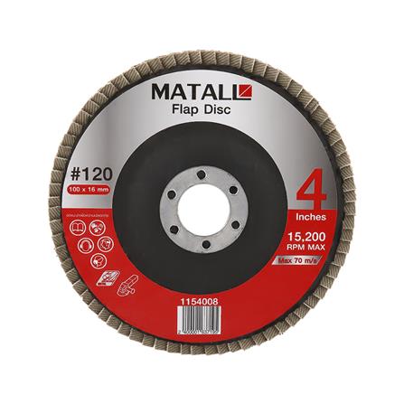 ผ้าทรายซ้อนหลังแข็ง เบอร์ 120 MATALL 4 นิ้ว แพ็ก 2 ชิ้น