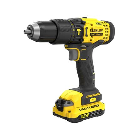 สว่านกระแทกไร้สาย (พร้อมแบตเตอรี่) STANLEY SCD711D2KA-B1 20 โวลต์