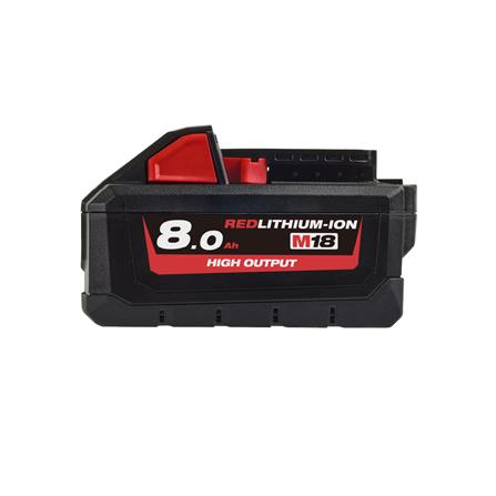 แบตเตอรี่ MILWAUKEE M18 HIGH OUTPUT 18 โวลต์ 8.0 แอมป์