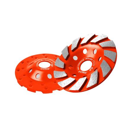 ถ้วยเพชรขัดพื้น ชนิดขัดหยาบ SUMO 180R 4 นิ้ว สีส้ม