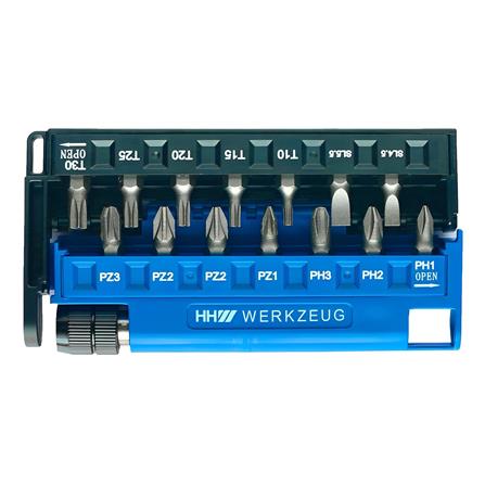 ชุดดอกไขควงพร้อมบล็อก HHW แพ็ก 15 ชิ้น