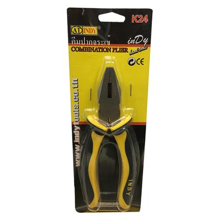 คีมปากจระเข้ AT INDY K-24 6 นิ้ว สีดำ-เหลือง