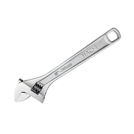 ประแจเลื่อนชุบซาตินด้ามเปลือย HACHI 10 นิ้ว