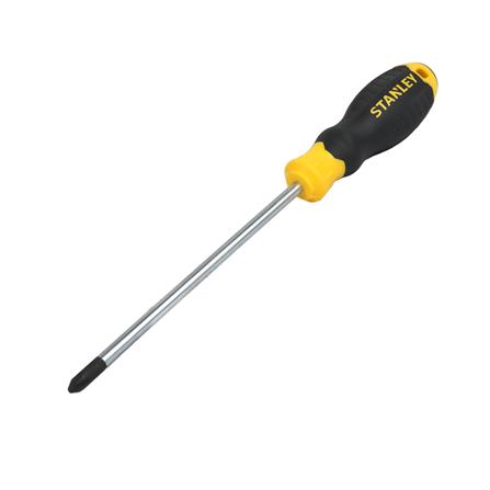 ไขควงปากแฉก มีแม่เหล็ก ด้ามยาง STANLEY 6 นิ้ว