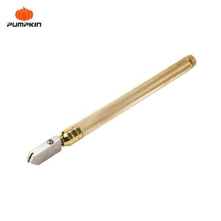 มีดกรีดกระจกใช้น้ำมัน หัวคาร์ไบด์ด้ามทองเหลือง PUMPKIN 26327 สีทอง