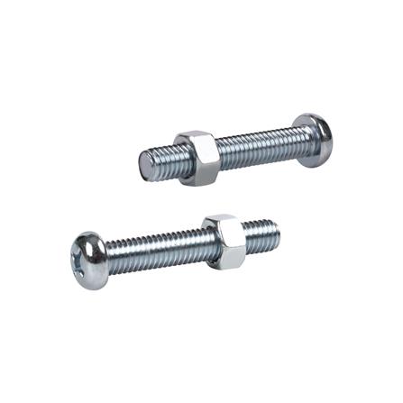 สกรูเกลียวมิลพร้อมนอต JP DEXZON 8X45 มม. แพ็ก 15 ชิ้น