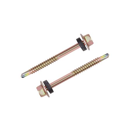 สกรูลอนลูกฟูกแปเหล็ก RHINO 10X55 มม. 150 ชิ้น