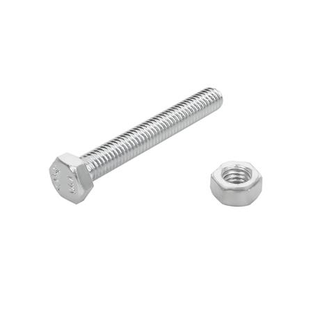 สกรูหัวหกเหลี่ยมพร้อมน็อต DEXZON 5X35 มม. 10 ชิ้น/แพ็ก