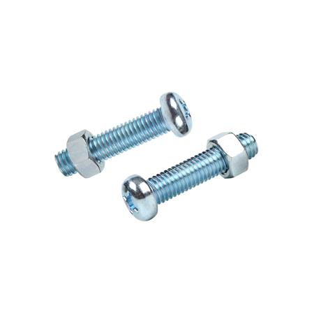 สกรูเกลียวมิลพร้อมนอต JP DEXZON 8X35 มม. แพ็ก 15 ชิ้น