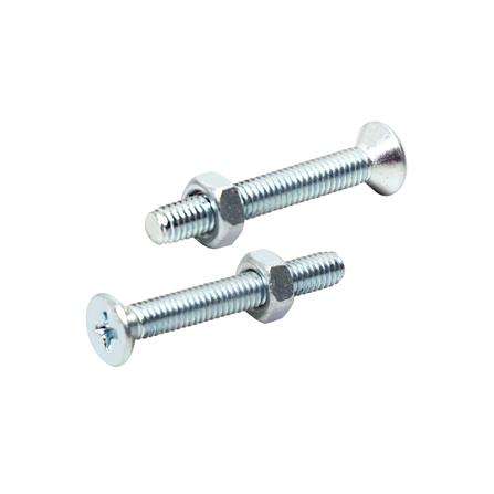 สกรูเกลียวมิลพร้อมนอต JF DEXZON 4X30 มม. แพ็ก 25 ชิ้น