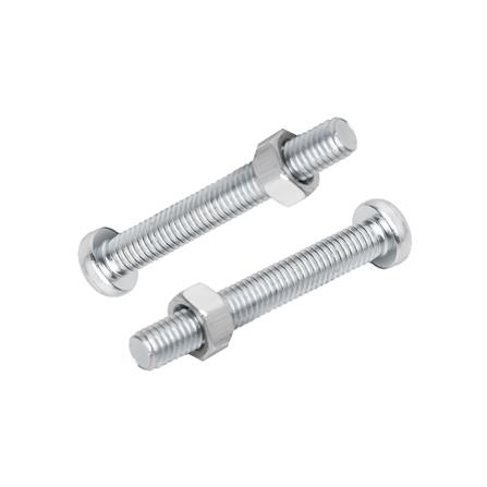 สกรูเกลียวมิลพร้อมนอต JP DEXZON 5X35 มม. แพ็ก 25 ชิ้น